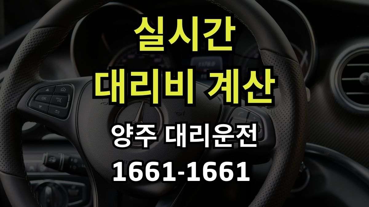 양주 대리운전